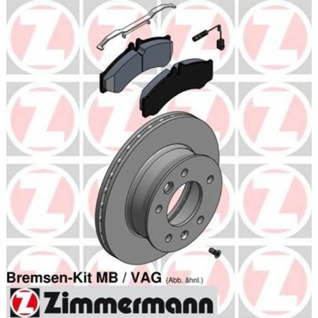 ZIMMERMANN Brake Pad And Rotor Kit - Coated, 640.4310.00 640.4310.00